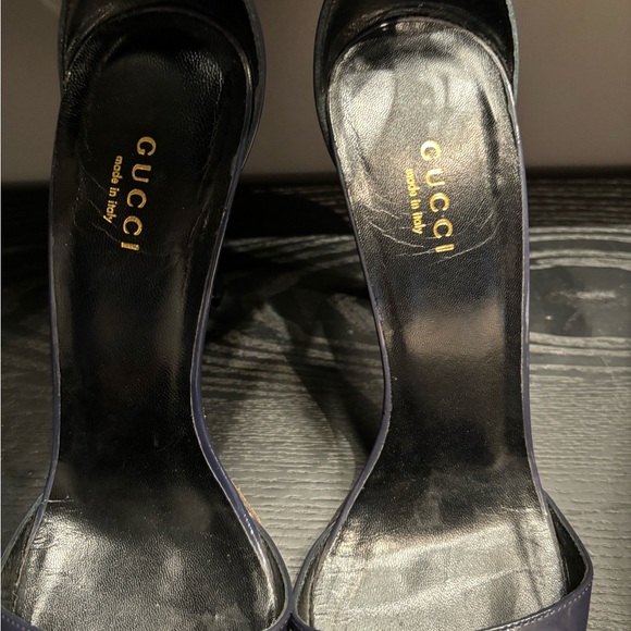 Gucci Leather Ankle Cuff "Ursula" Sandal navy - Picture 4 of 8